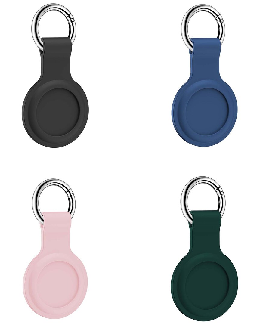 Posh Tech 4-pack Bundle Silicone Keychain Case In Black