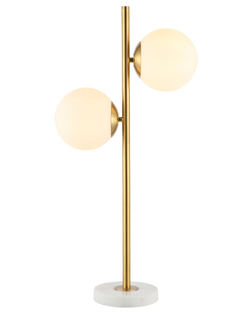 Jonathan Y Amelie 28in 2-light Coastal Vintage Iron Led Table Lamp In Gold