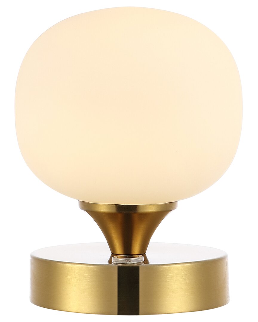 Jonathan Y Owen 6in Modern Iron Rechargeable Integrated Led Table Lamp In Gold
