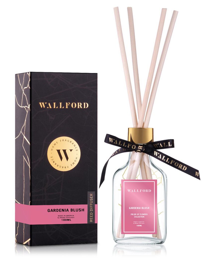 Wallford Home Fragrance Gardenia Blush Reed Diffuser In Gold