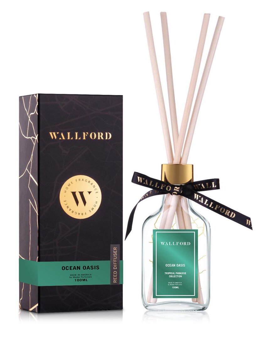 Wallford Home Fragrance Ocean Oasis Reed Diffuser In Gold