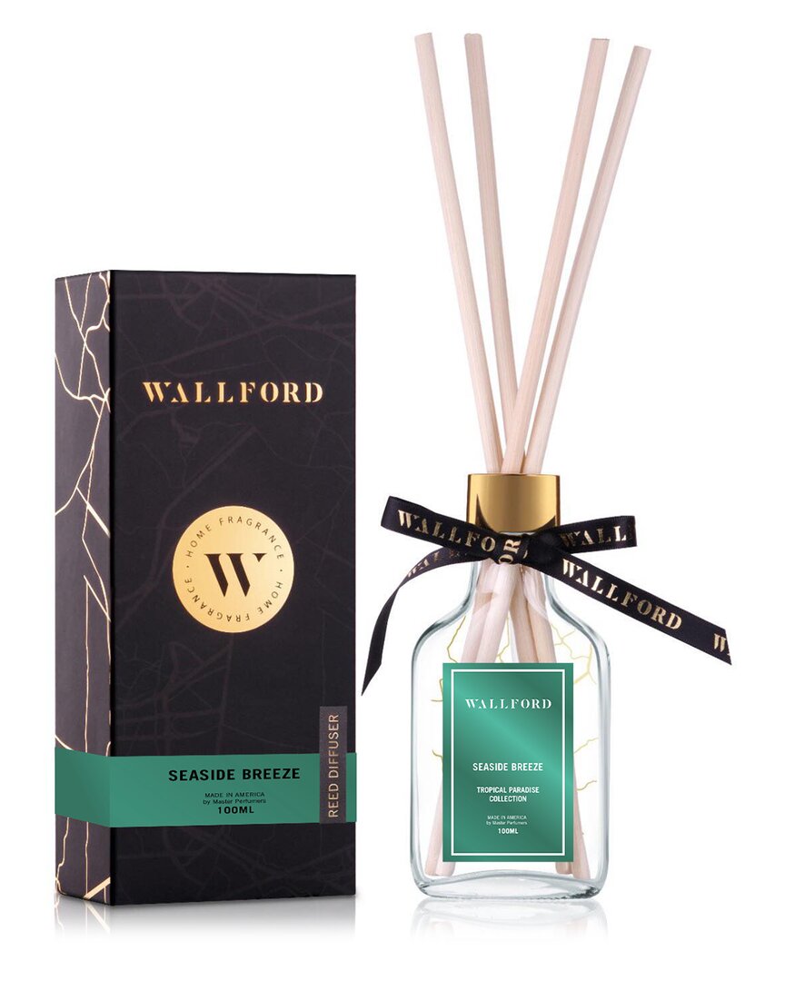 Wallford Home Fragrance Seaside Breeze Reed Diffuser In Gold