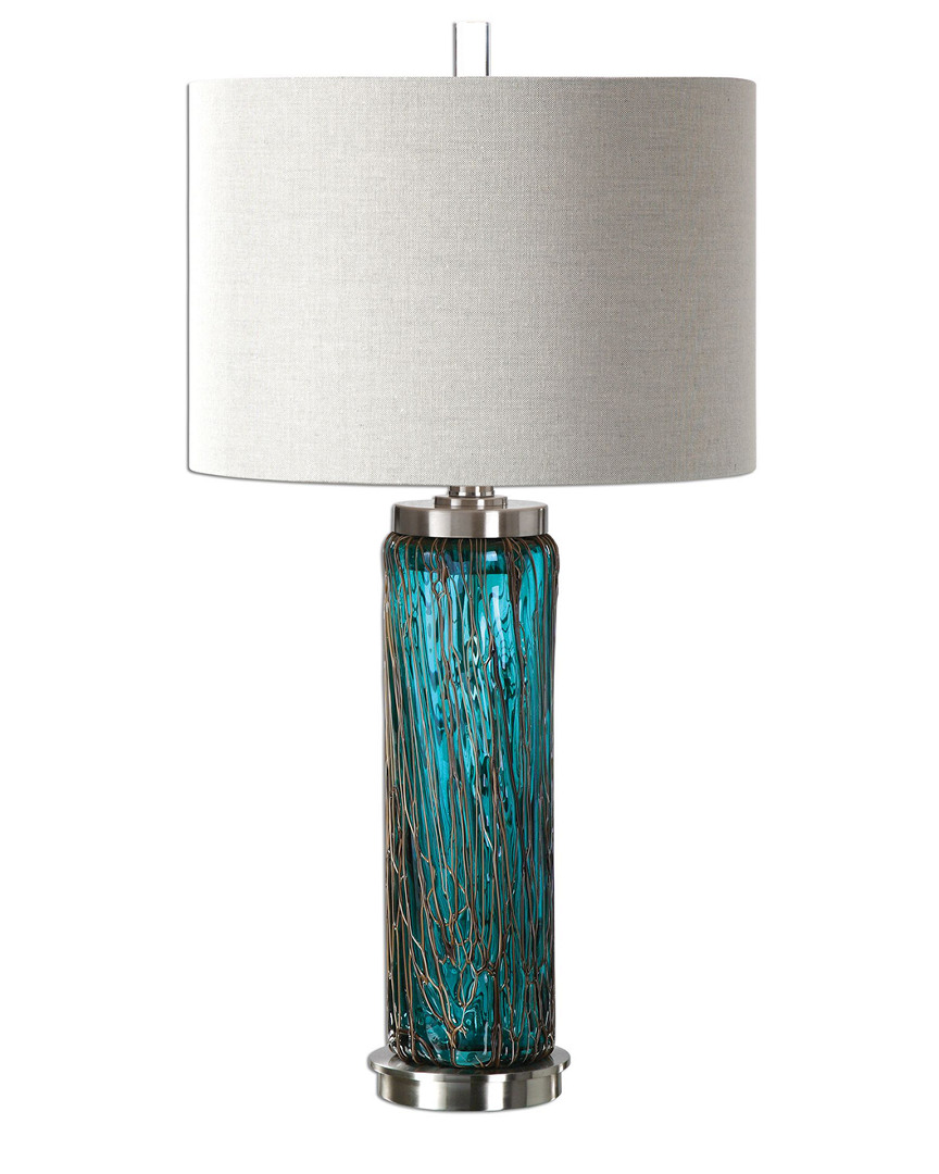Shop Uttermost Almanzora Blue Glass Lamp