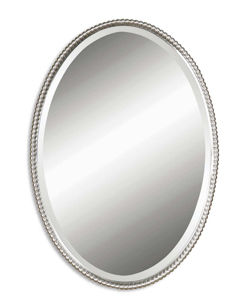 Shop Uttermost Sherise Brushed Nickel Oval Mirror