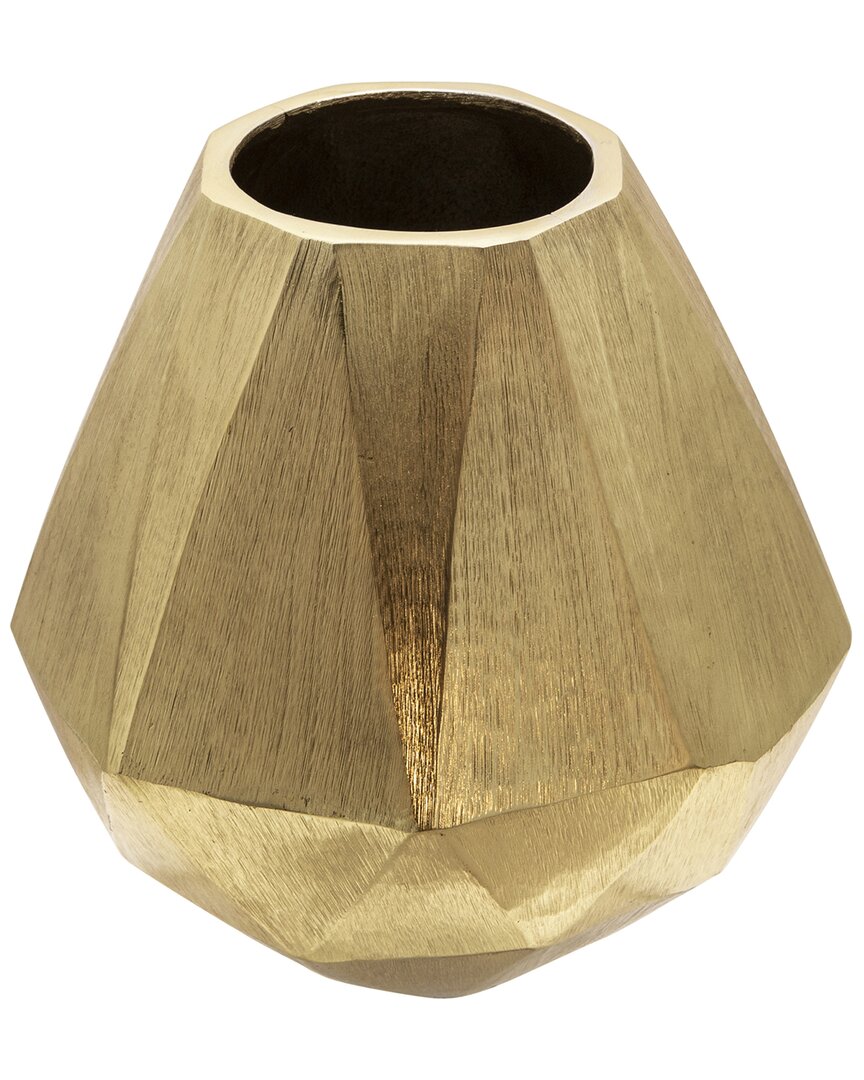 Sagebrook Home Geometric Deco Vase In Gold