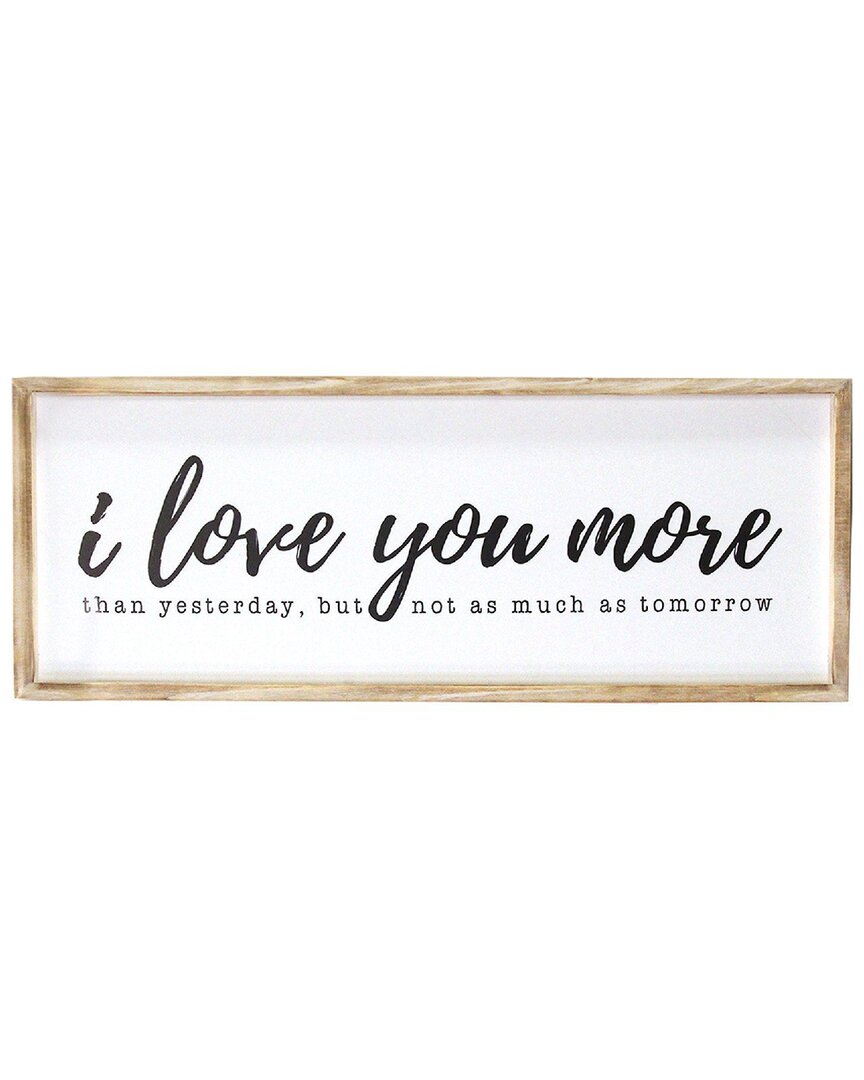 Stratton Home Decor I Love You More Oversized Wall Art In Natural