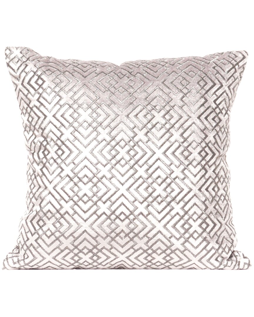 Harkaari Embroidered Throw Pillow In Grey