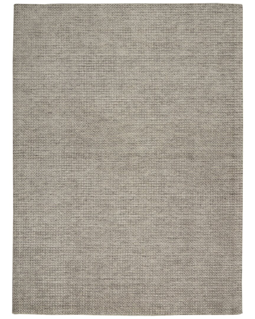 Calvin Klein Pretoria Modern Indoor Mohair Wool Area Rug In Stone