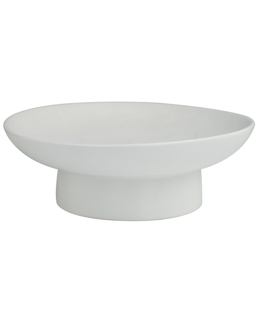 Peyton Lane Modern Ceramic Decorative Bowl In White