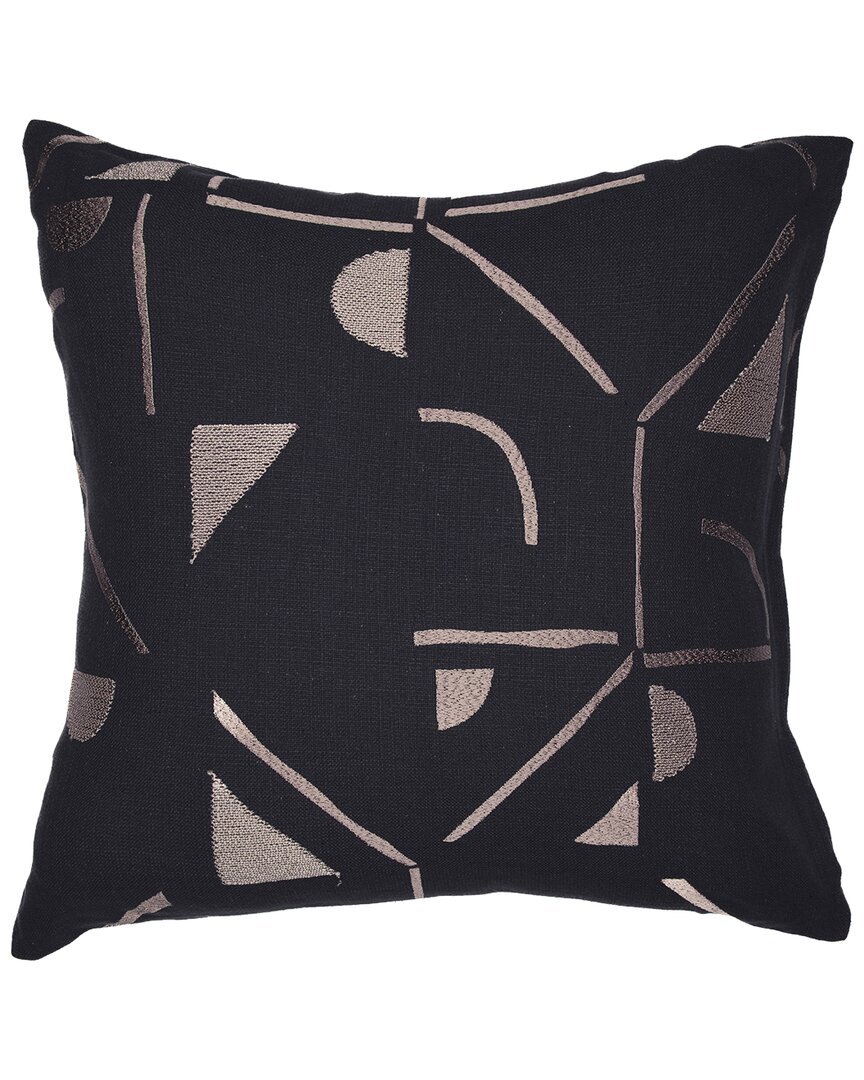 Lr Home Hand-woven Throw Pillow 24 X 24 In Black