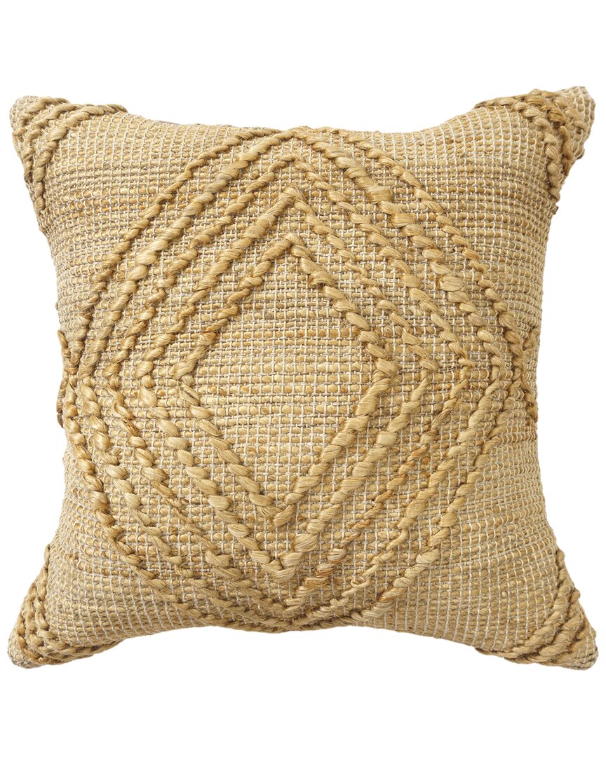 Lr Home Hand-woven Throw Pillow 22 X 22 In Brown
