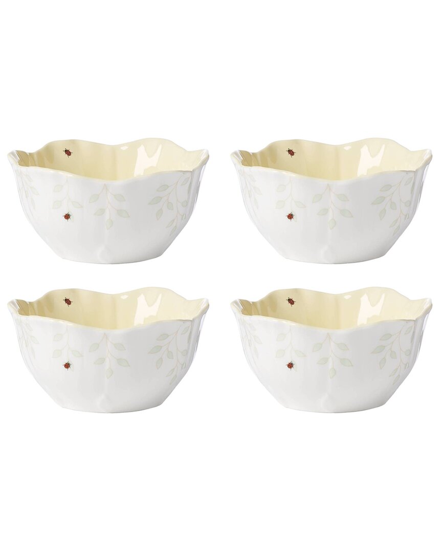 Lenox Set Of 4 Butterfly Meadow Floral Dessert Bowls