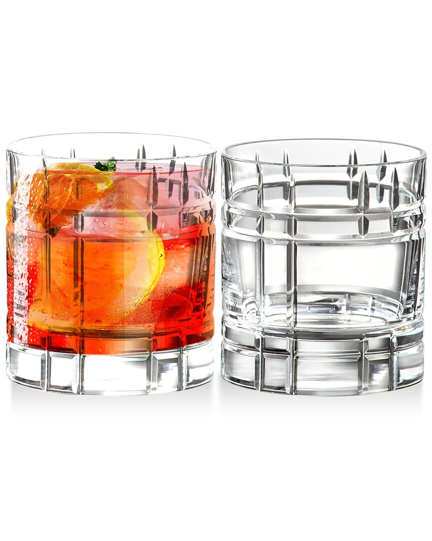 Barski Set Of 2 Double Old Fashioned 12oz Tumbler Glass