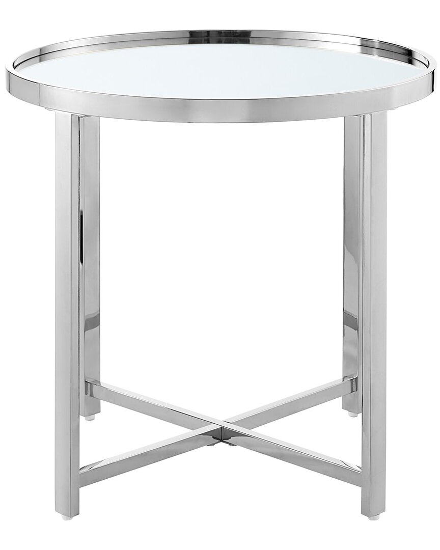Shop Nicole Miller Clarity Silver End Table