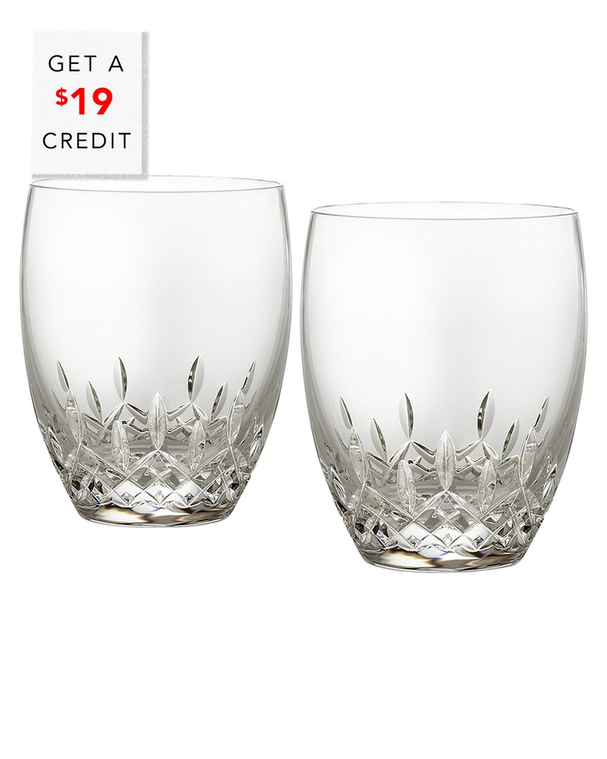 Waterford Lismore Essence Doff 14oz Set Of 2 With $19 Credit