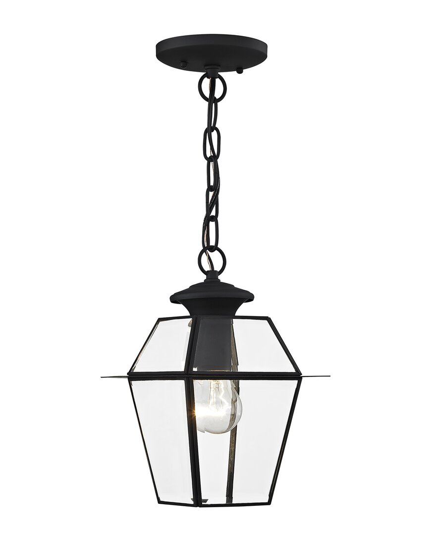 Livex Lighting 1-light Black Outdoor Pendant Lantern