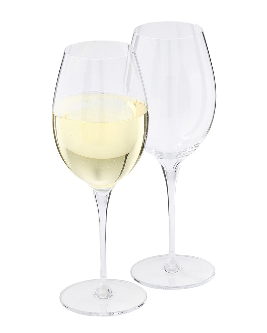 Nambe Nambé Vie Pinot Grigio Wine Glasses (set Of 2) In Transparent