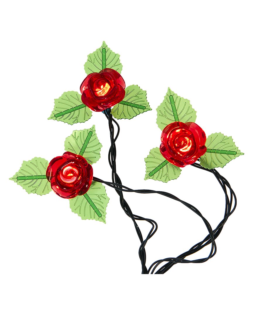 Kurt Adler 10/l Led Red Rose Light Set