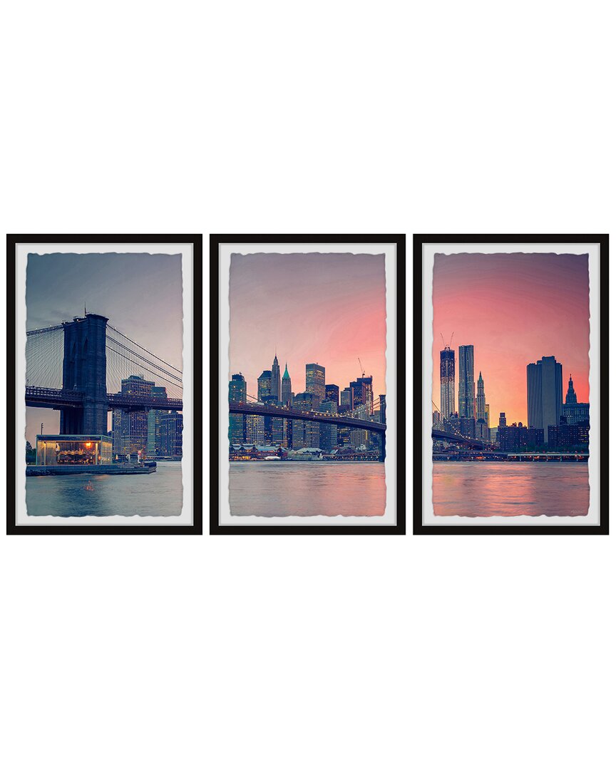 Marmont Hill Amazing Brooklyn Triptych In Multicolor
