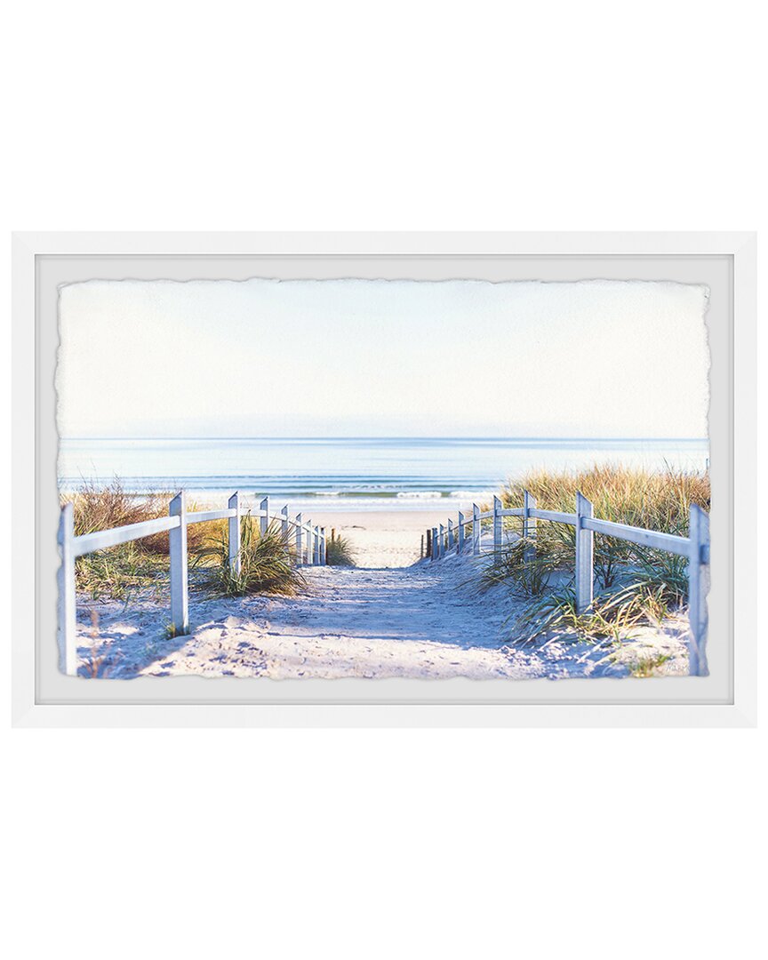 Marmont Hill Path To The Beach Framed Print In Multicolor