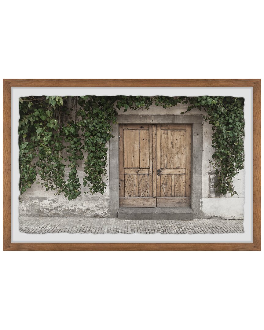 Marmont Hill Old Wooden Door Framed Print Wall Art In Multicolor