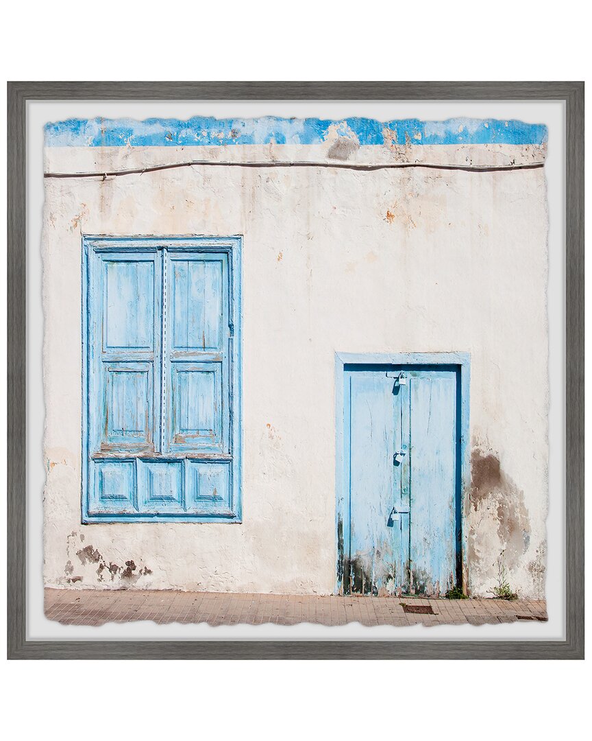 Marmont Hill Blue Doors And Windows Framed Print Wall Art In Multicolor
