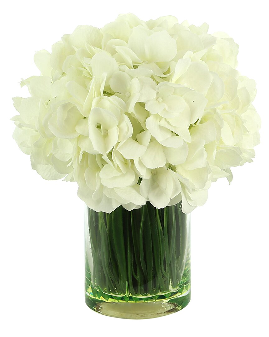 Creative Displays Soft Hydrangeas Arranged In A Glass Vase