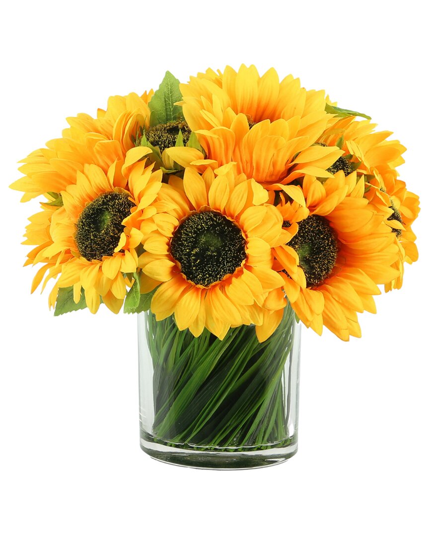 Creative Displays Sunflowers In Glass Vase