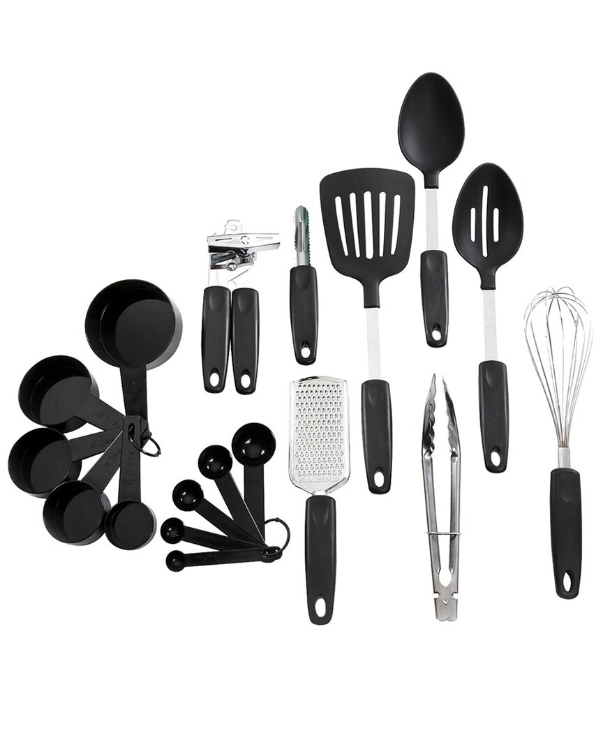Gibson Home Total Kichen Chefs Better Basics 18pc Gadgets And Tools Set In Black