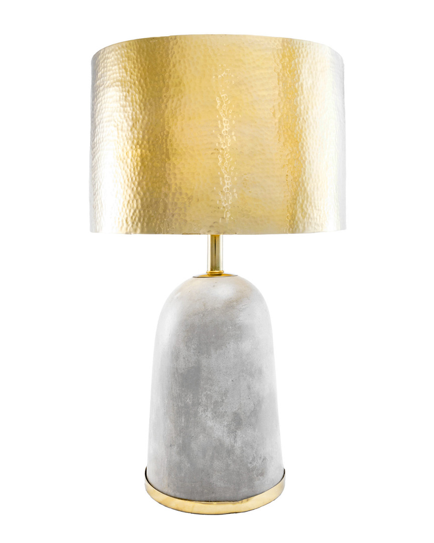 Nuloom 25in Xena Concrete & Iron Aluminium Shade Table Lamp