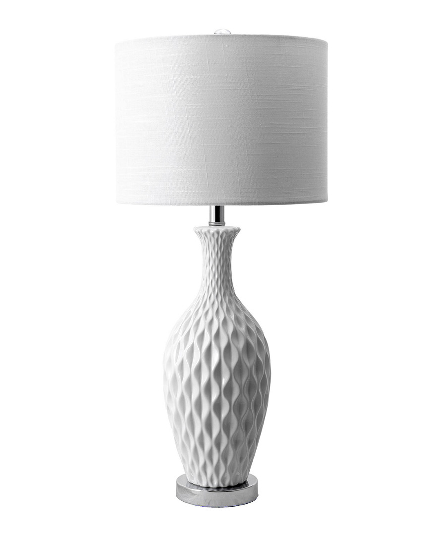 Nuloom 28in Marilyn Textured Ceramic Linen Shade Table Lamp