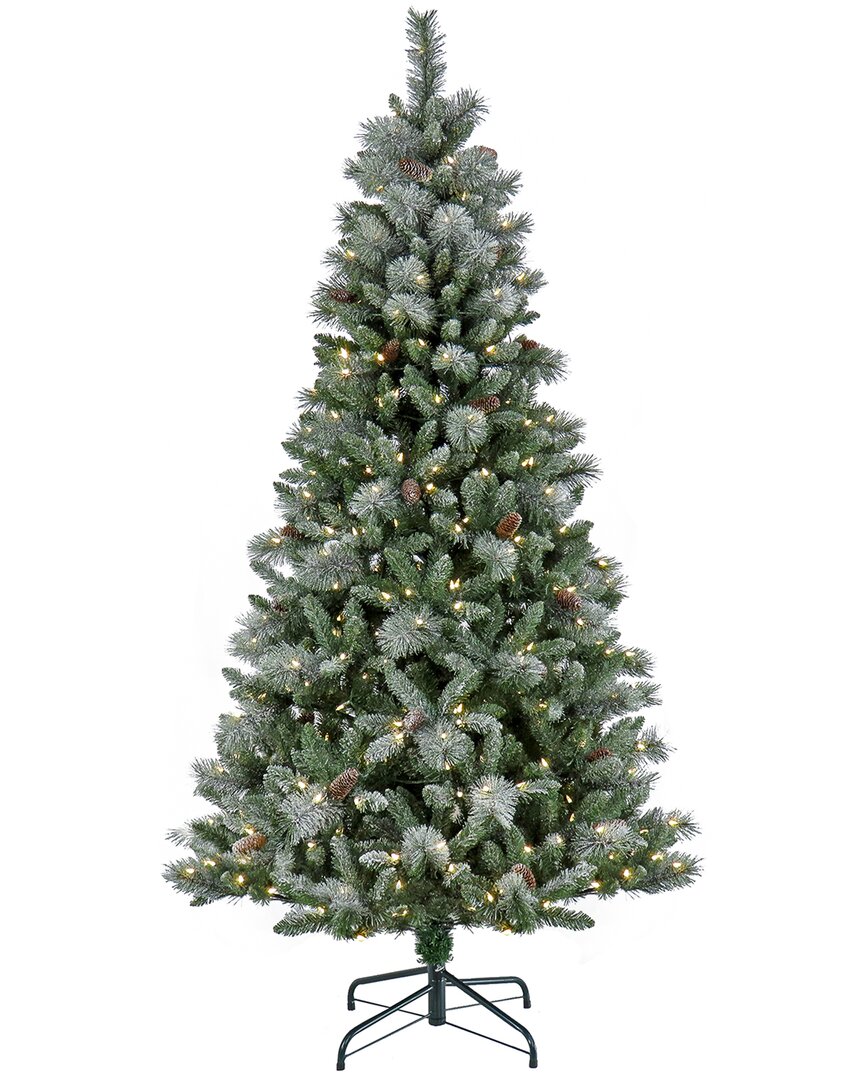 National Tree Company 7.5ft Pre-lit Conconully Pine Tree With Led Lights In Green