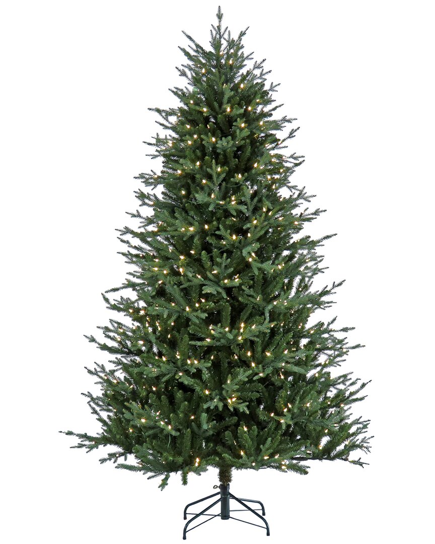 National Tree Company 7.5ft Pre-lit Wenatchee Fir Tree With Led Lights In Green