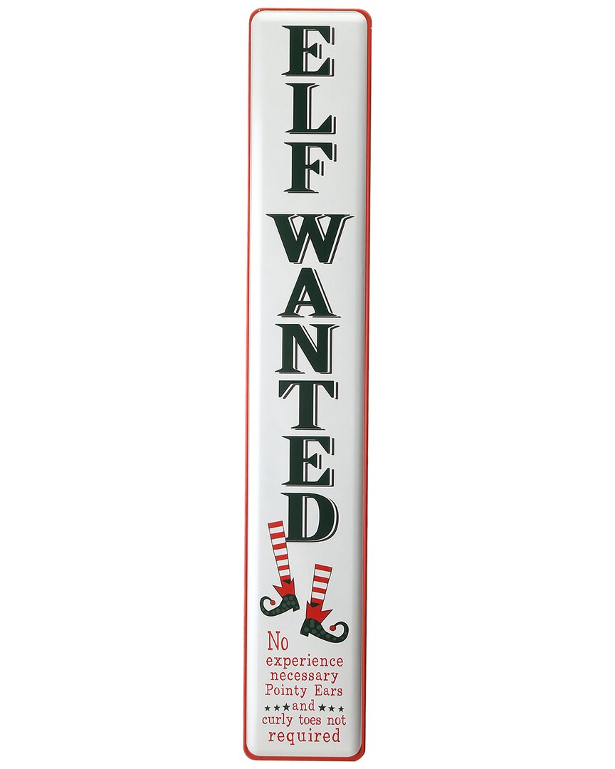 National Tree Company 47in Elf Wanted Wall Sign In White