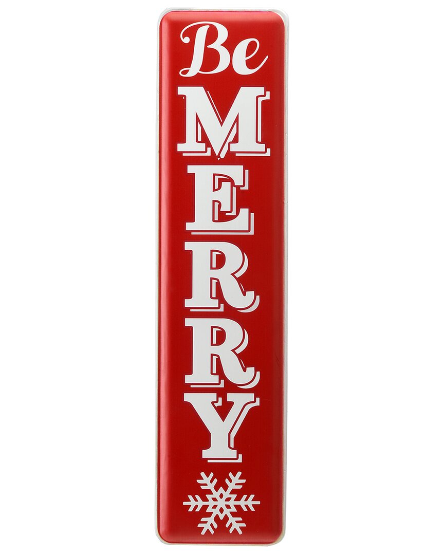 National Tree Company 31in Be Merry Holiday Wall Sign In Red
