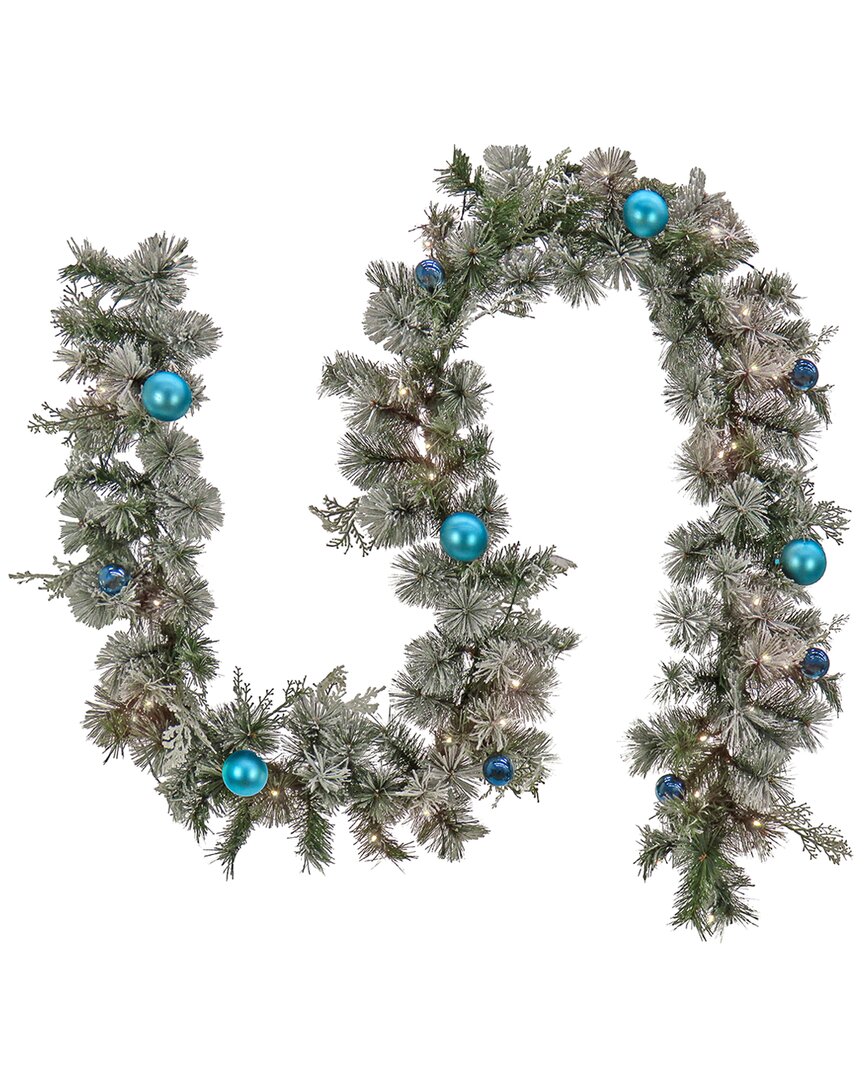 National Tree Company 9ft Tinkham Pine Garland With Led Lights In Green