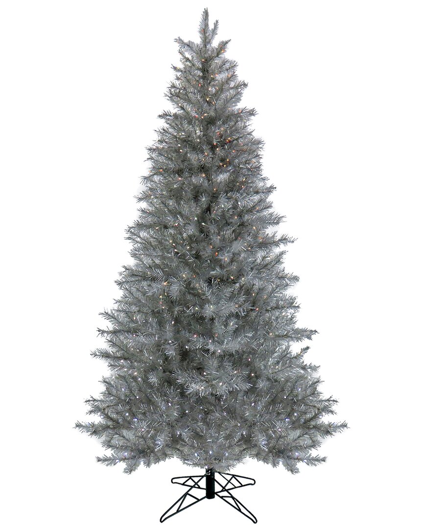 National Tree Company 7.5ft Pre-lit Crystal Metallic Tree In Green