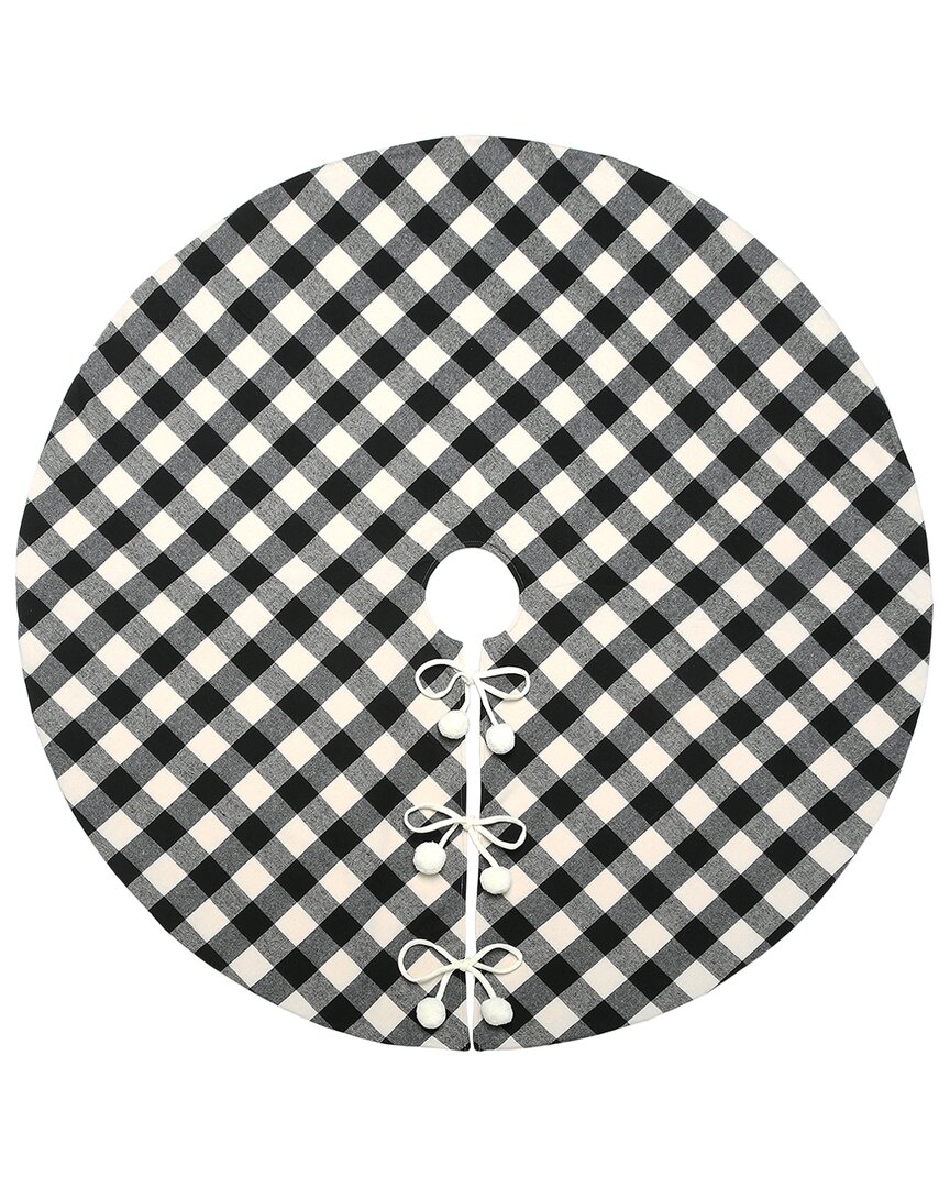 National Tree Company 52in General Store Collection Plaid Tree Skirt In Black