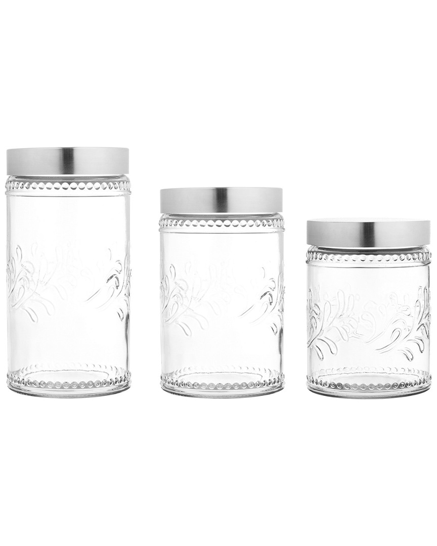 Jay Imports Jay Import Fleur De Round 3pc Canister Set