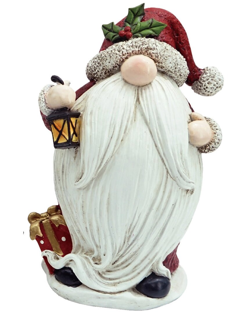 Transpac Resin 8.25in Multicolored Christmas Chunky Gnome Figurine