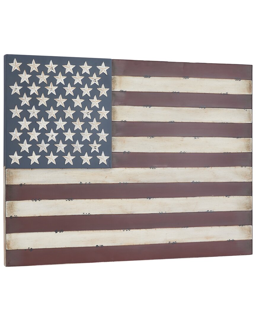 Peyton Lane Red American Flag Farmhouse Wall Decor