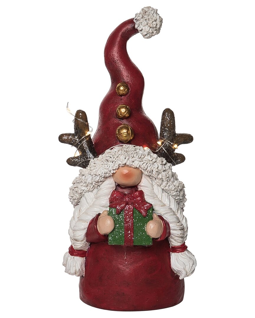 Transpac Resin 12.25in Multicolored Christmas Light Up Gnome