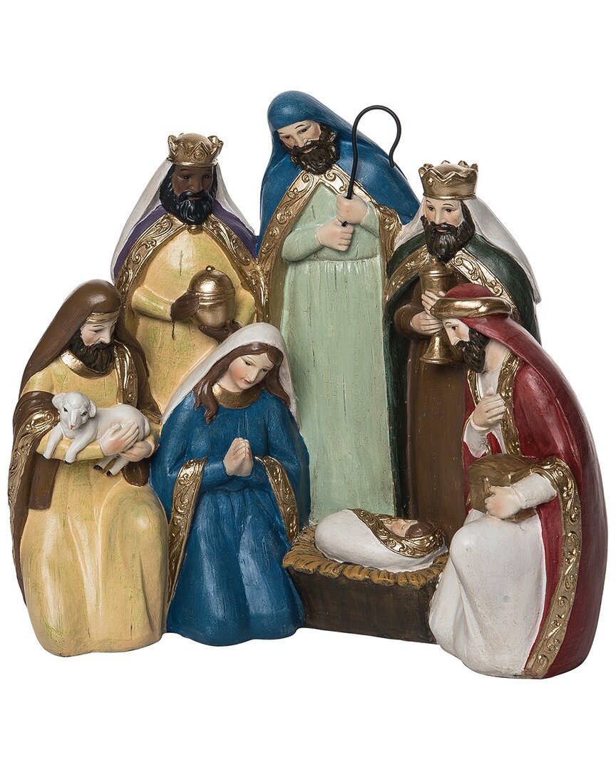 Transpac Resin 12.4in Multicolored Christmas Traditional Nativity Scene Decor