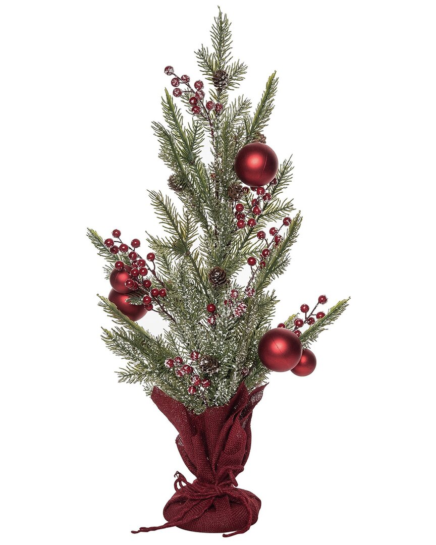 Transpac Artificial 28in Multicolored Christmas Berry Holiday Ornament Tree