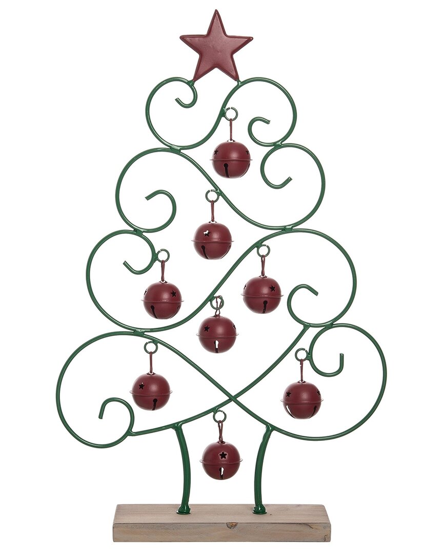 Transpac Metal 18.5in Multicolored Christmas Bell Tree Decor