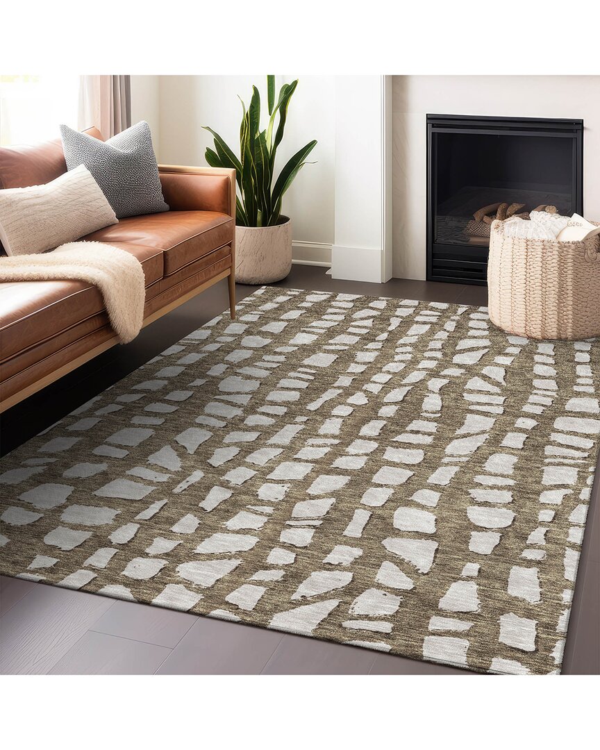 Addison Rugs Premium Washable Area Rug In Brown