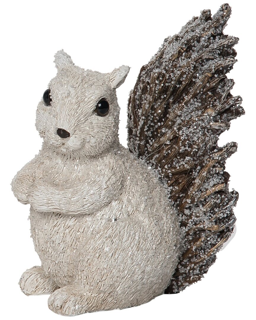 Transpac Resin 6.5in Multicolored Harvest Whitewash Squirrel Figurine