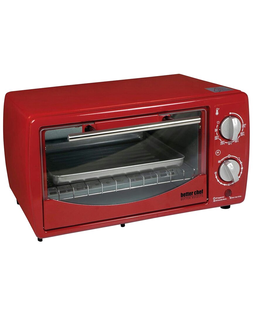 Better Chef 9-liter Toaster Oven Broiler In Red