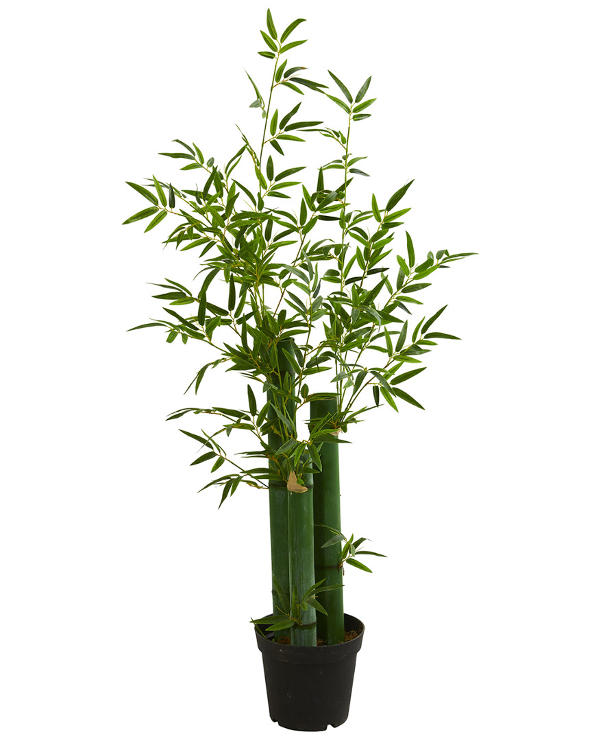 Nearly Natural 5ft Green Bamboo Artificial Tree