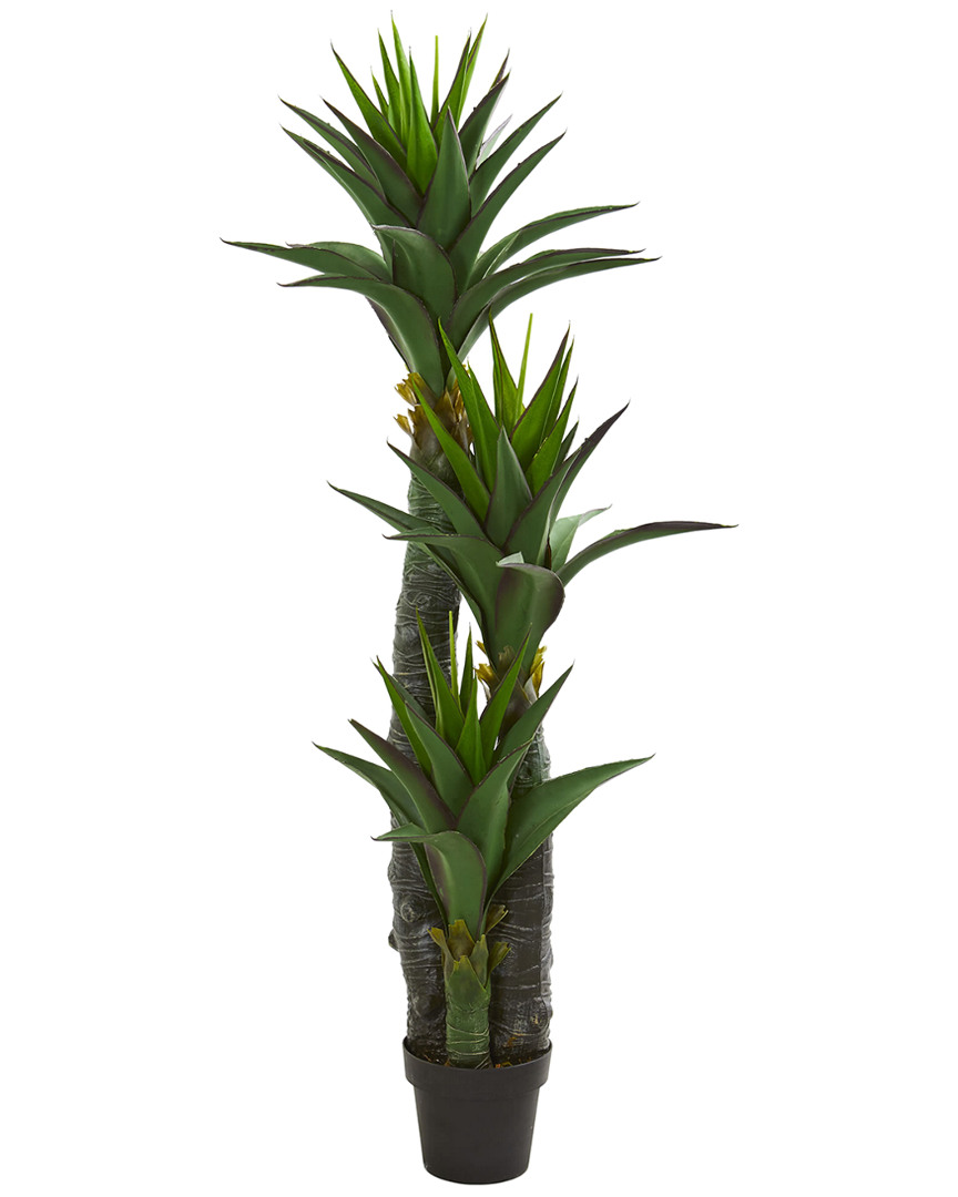 Nearly Natural 56in. Yucca Artificial Tree In Sandstone Planter
